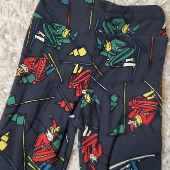 LULAROE Kids Christmas/Holiday Leggings - S/M - Picture 2 of 6